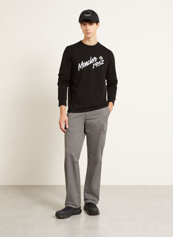 MONCLER Long-sleeve shirt BLACK / RED / WHITE