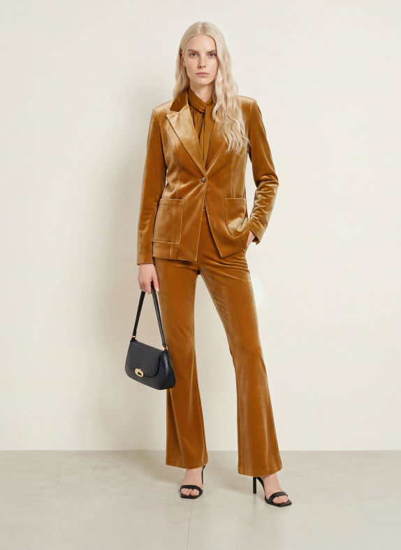 Joseph Ribkoff Velvet Blazer DARK ORANGE