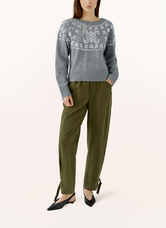 oui Sequin Sweater GRAY