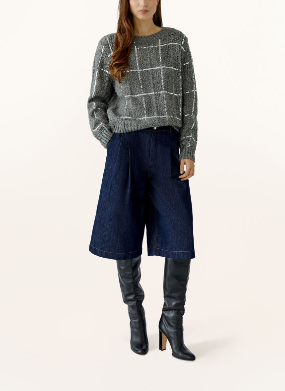oui Sequin Sweater GRAY / SILVER