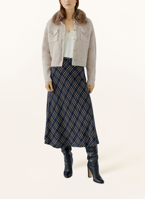 oui Gilet avec col en fausse fourrure amovible ÉCRU / BEIGE / TAUPE