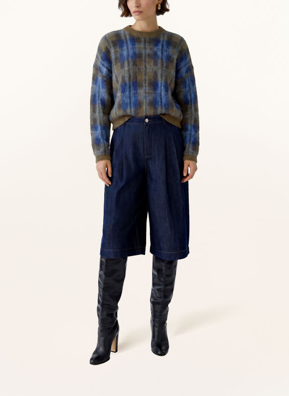 oui Pull BLEU FONCÉ / MARRON / BLANC