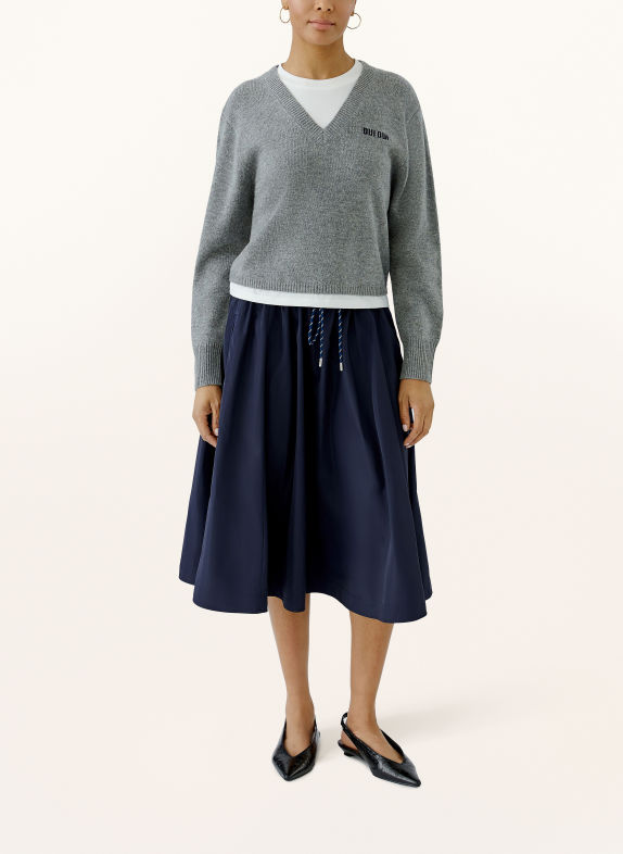 oui Pulls en mélange de matières GRIS / BLANC