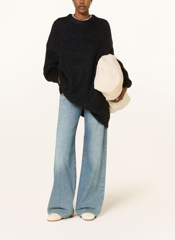 American Vintage Pull oversize NIBY en alpaga NOIR