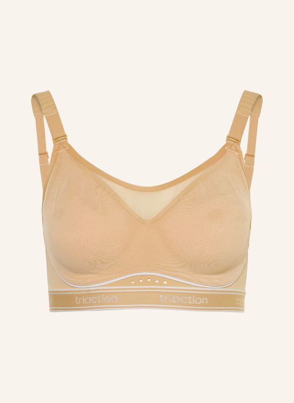 Triumph Soutien-gorge de sport TRIACTION CARDIO BREEZE avec empiècement en mesh BEIGE