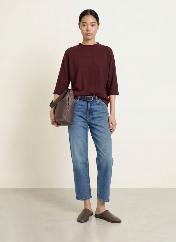 OPUS SICONI Shirt blouse with 3/4-Length Sleeves DARK RED
