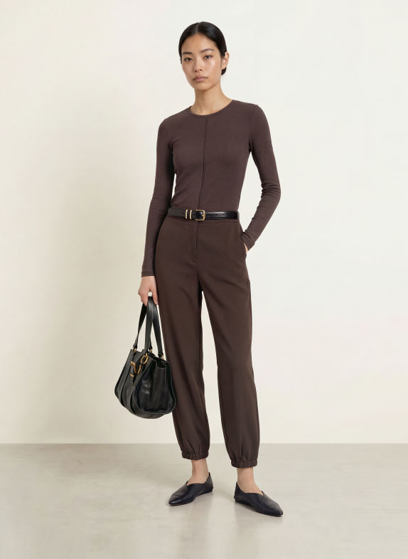 OPUS Pantalon MYHA MARRON FONCÉ
