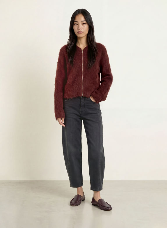 someday Vest TANZINA met alpaca MARRON FONCÉ