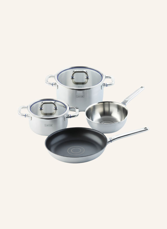 JOHANN LAFER EDITION 6-piece gourmet pot set SILVER
