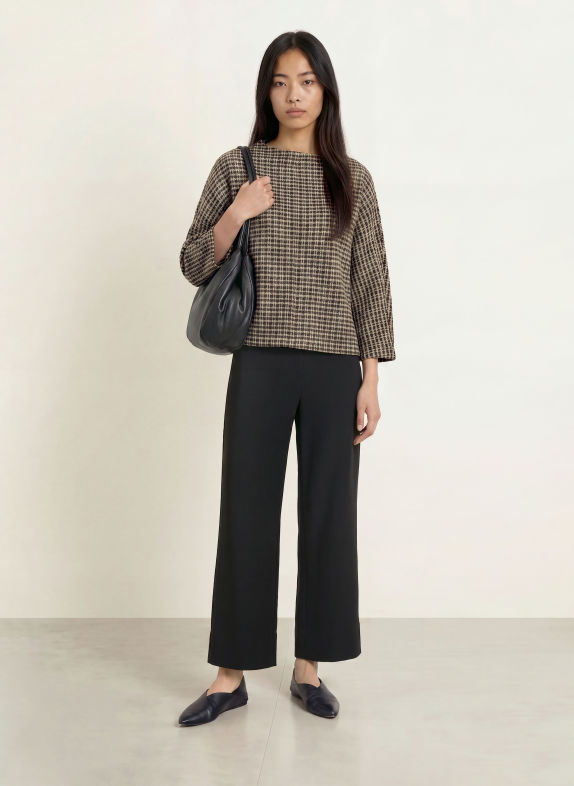 OPUS Pull GUMUNU à manches 3/4 NOIR / BEIGE