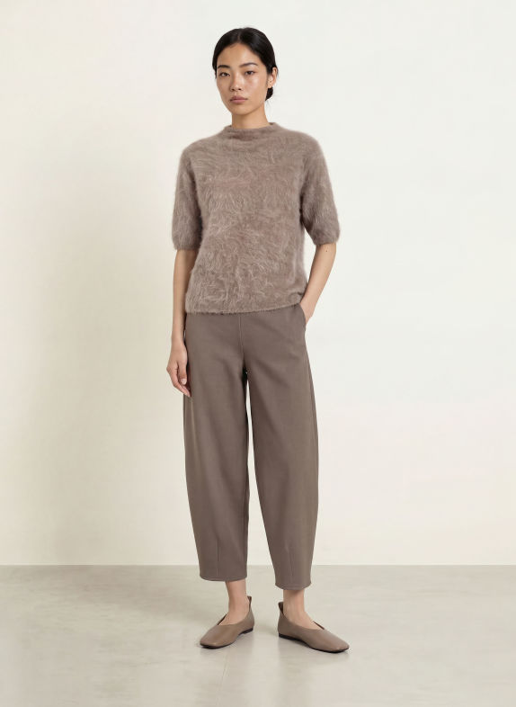someday TAMIA Cashmere Knit Shirt TAUPE