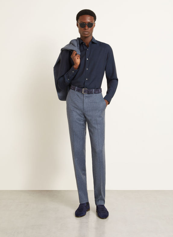 ZEGNA Košile Regular Fit TMAVĚ MODRÁ