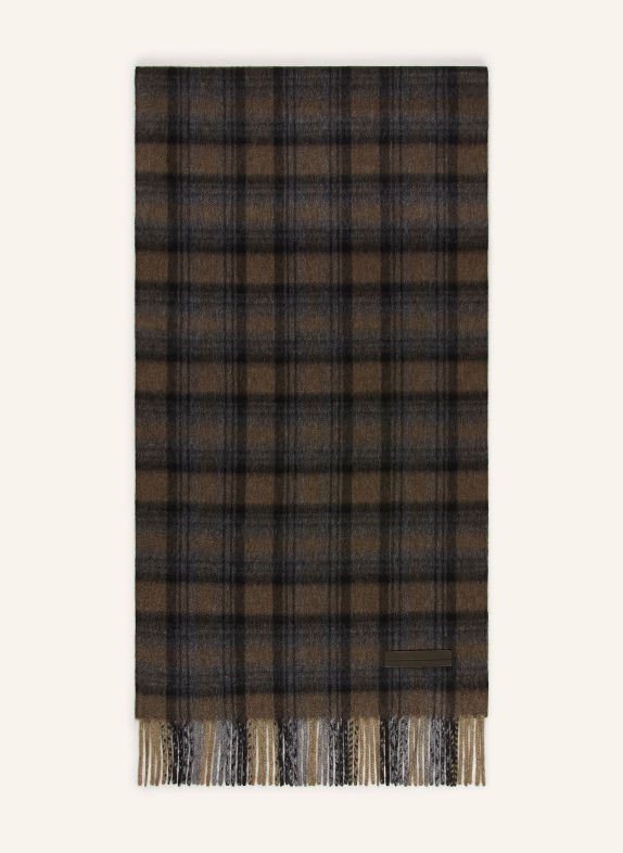 ZEGNA Cashmere-Schal OLIV / GRAU / SCHWARZ