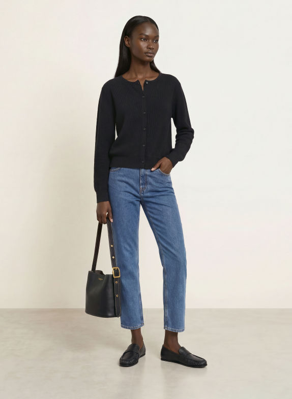 by Aylin Koenig SOFIE Cardigan with Merino Wool BLACK