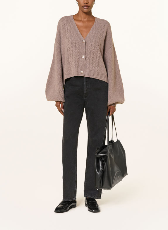 by Aylin Koenig Vest KARLA van merinowol TAUPE