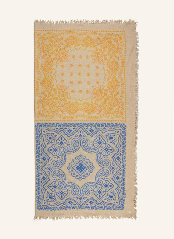 FRAAS Tuch KHAKI / ORANGE / BLAU