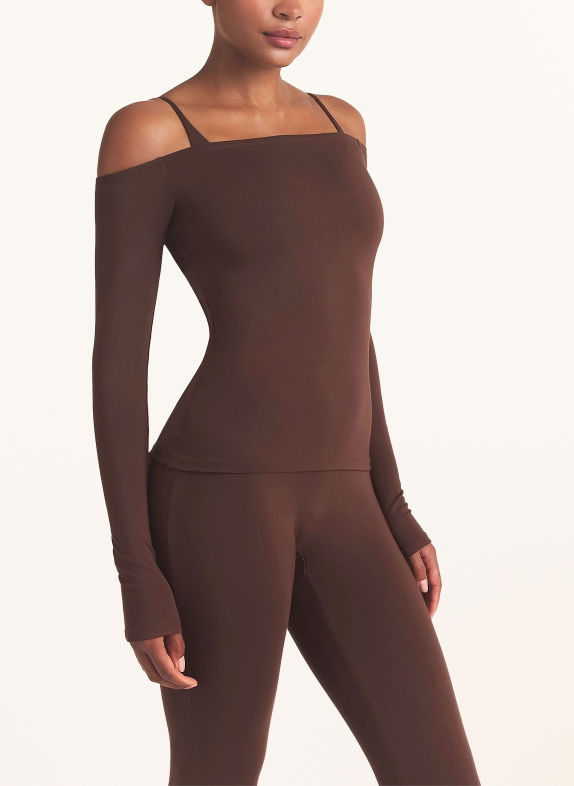 SKIMS Lounge-shirt SMOOTH LAYERS COCOA