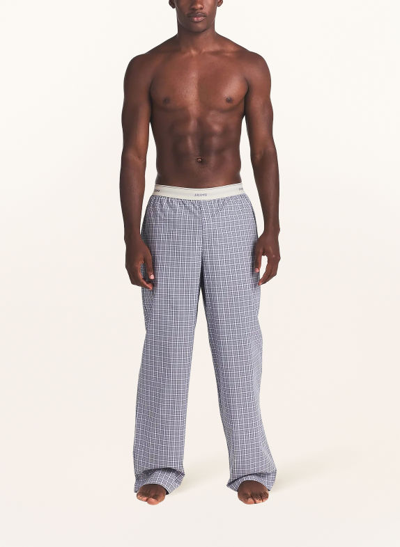 SKIMS Pyjamabroek van katoenpopeline FULL MOON CHECK