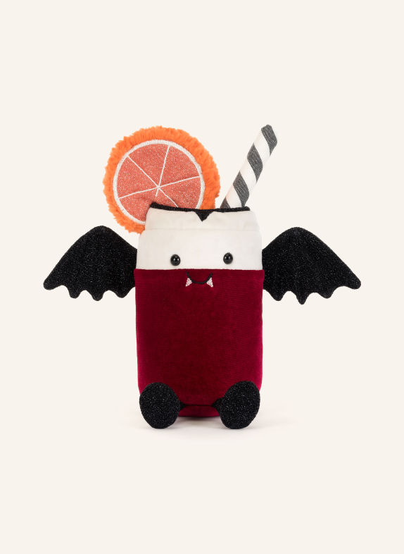Jellycat Zabawka pluszowa AMUSEABLES VAMPOP DRINK CIEMNOCZERWONY / BIAŁY / CZARNY