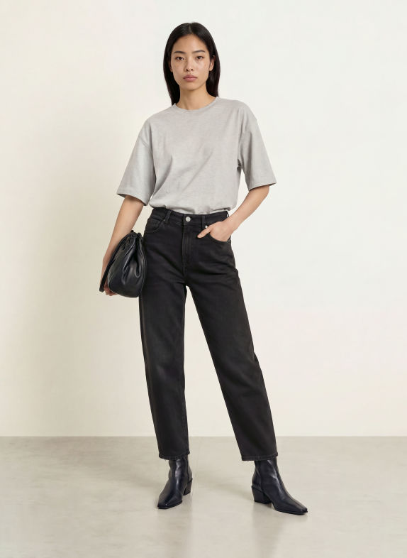 ELIAS RUMELIS YOANA Barrel-leg jeans 1535 plymouth anthra
