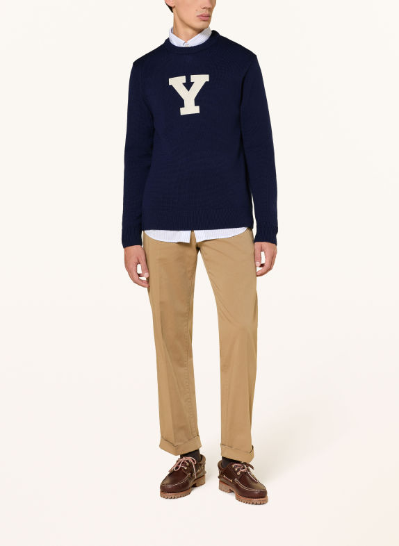 GANT Merino wool sweaters DARK BLUE / ECRU
