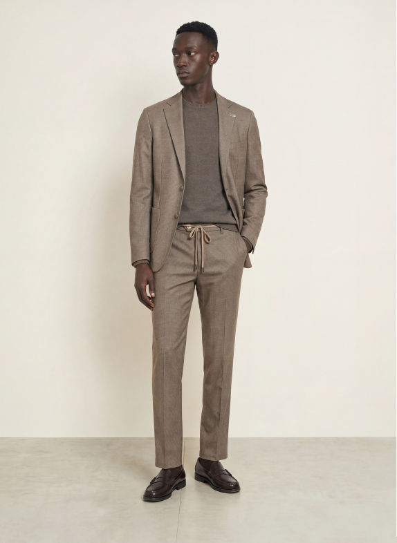 DISTRETTO 12 Pantaloni CARRACCI YORK Extra Slim Fit 0025 TORTORA