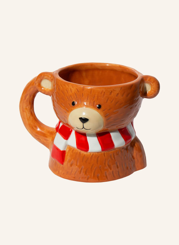 DOIY Henkelbecher TEDDY BRAUN / ROT / WEISS