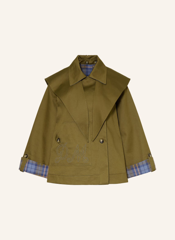 DAMSON MADDER. Trench-Jacke JERRY zum Wenden KHAKI / BEIGE / HELLBLAU
