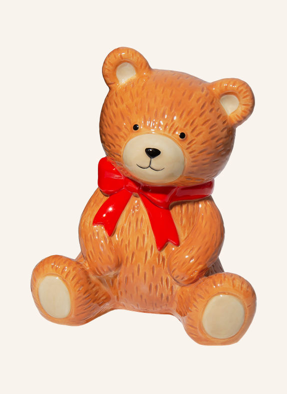 DOIY Vase TEDDY SMALL BRAUN / CREME / ROT