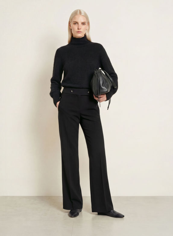 CINQUE Marlenehose CIHOPE SCHWARZ / SILBER