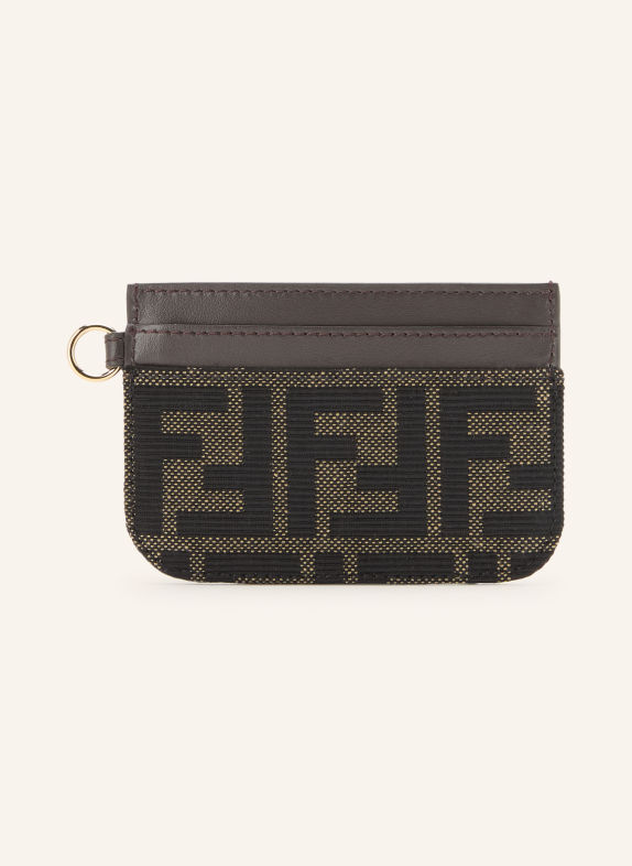 FENDI Card wallet FF JACQUARD DARK BROWN / LIGHT BROWN