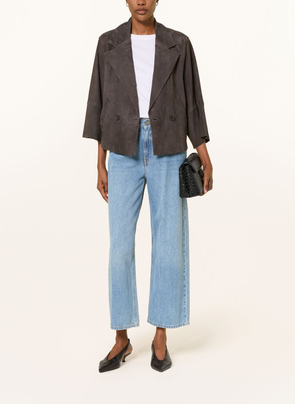 RIANI Leather jacket DARK GRAY