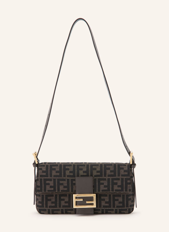 FENDI Sac épaule BAGUETTE MARRON / NOIR