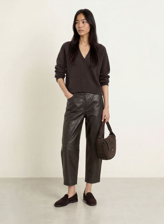 Marc O'Polo Cardigan MØRKEBRUN
