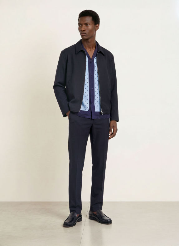 SANDRO Resorthemd Regular Fit HELLBLAU / DUNKELBLAU