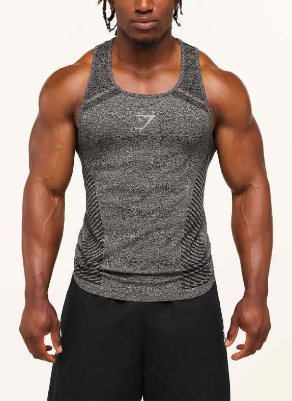 GYMSHARK Tanktop DEVANT SCHWARZ