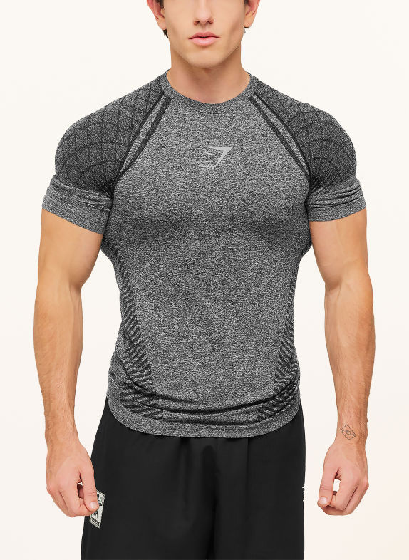 GYMSHARK Funktionsshirt DEVANT SCHWARZ