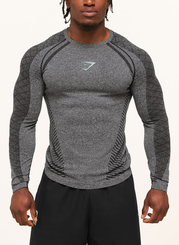 GYMSHARK Funktionsshirt DEVANT SCHWARZ