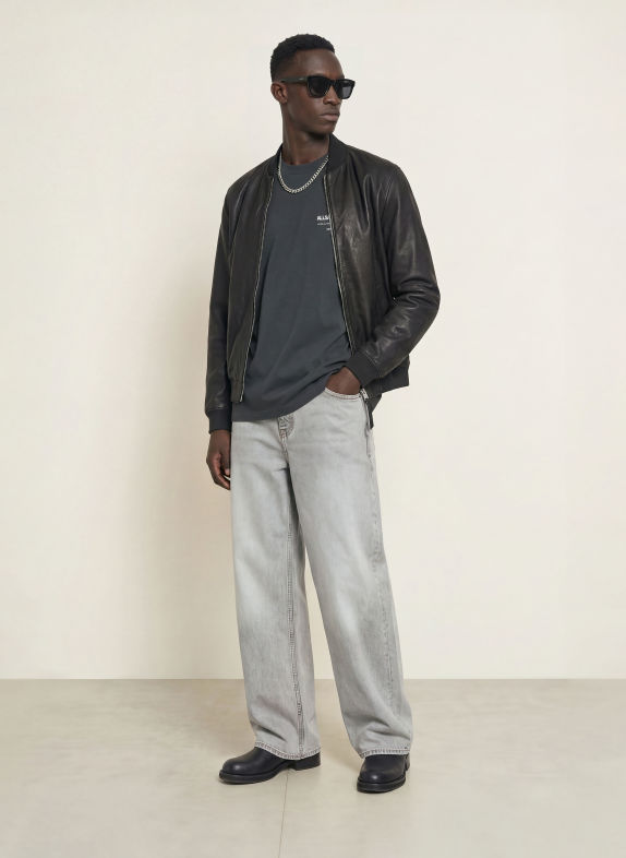 ALLSAINTS Oversized-shirt BACKSTAGE DONKERGRIJS