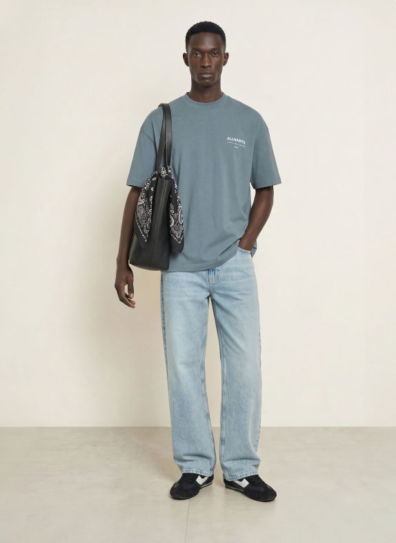 ALLSAINTS Oversized-shirt BACKSTAGE DONKERGRIJS