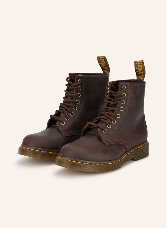 Dr. Martens Veterboots 1460 MARRON FONCÉ / GOUD / GEEL
