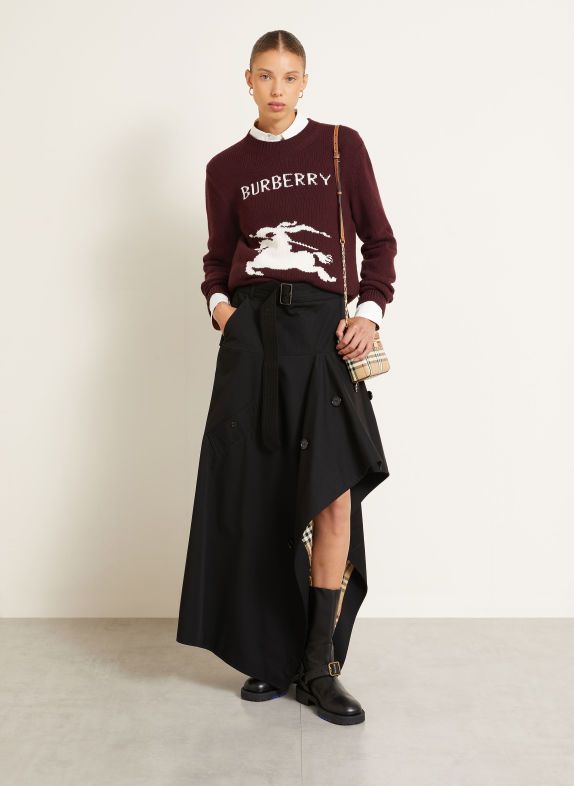 BURBERRY SCARLETT Sweater DARK PURPLE / ECRU