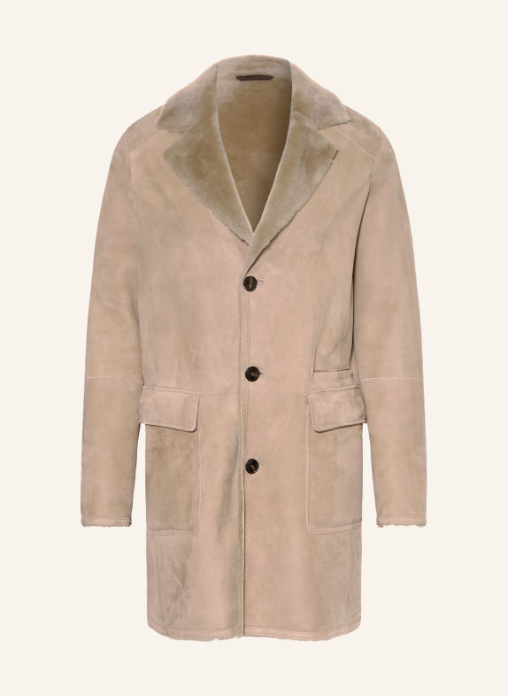 manzoni 24 Leren jas BEIGE