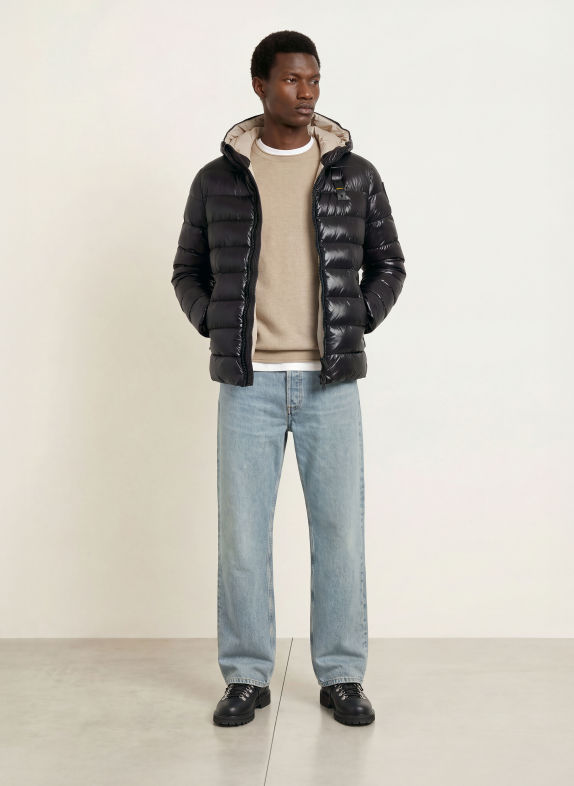 Blauer Steppjacke ADAMS SCHWARZ