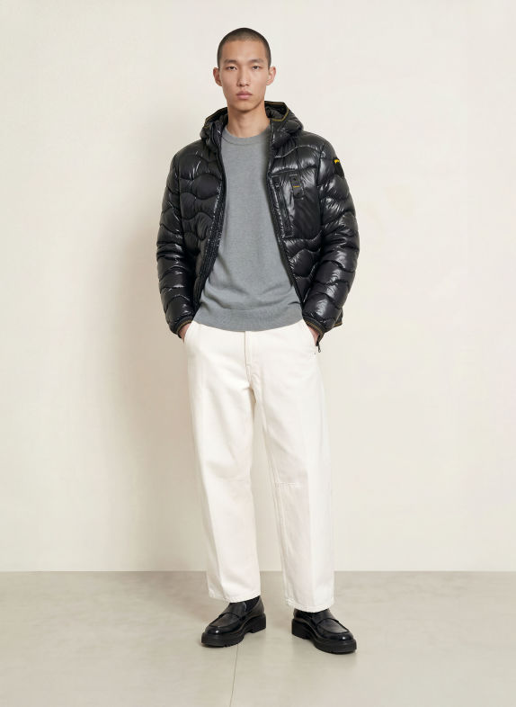 Blauer Daunenjacke WAVE SCHWARZ