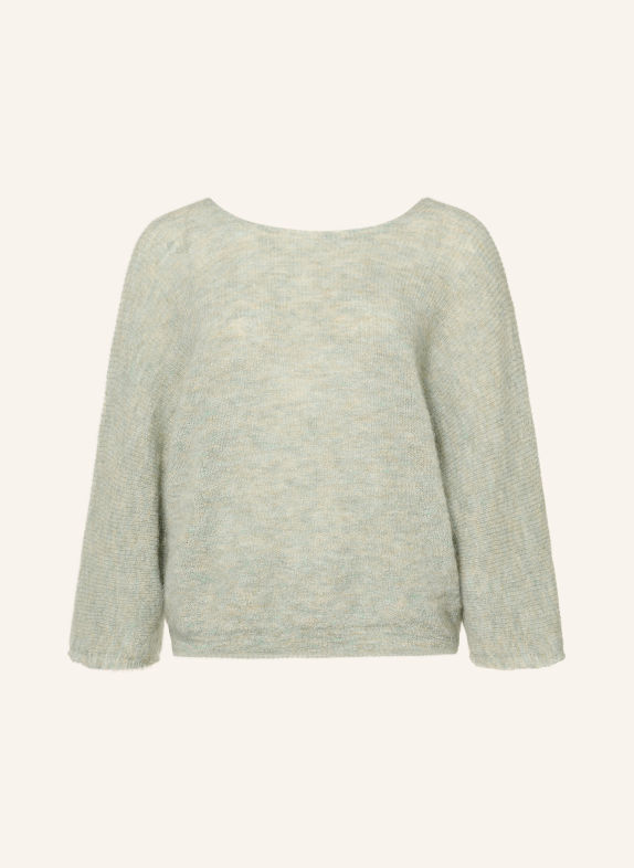 ba&sh Pullover ISAAC mit Mohair und Schmucksteinen HELLGRÜN
