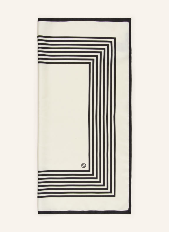 LESCARF Seidentuch CREME / SCHWARZ