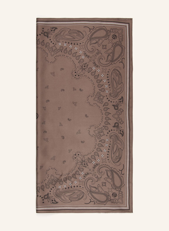 LESCARF Seidentuch BRAUN / WEISS / SCHWARZ