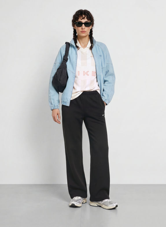 Nike Spodnie dresowe STUDIO FLEECE CZARNY