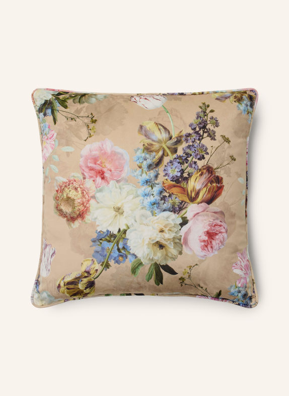 ESSENZA Coussin décoratif ROSABELLE en velours BEIGE / ROSE / VERT